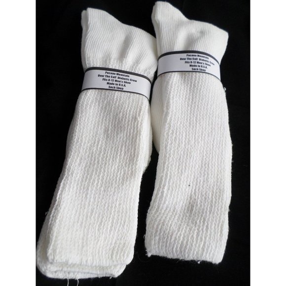 Underwear & Socks 2 Pair Mens Over The Calf Diabetic Sock 10 Cotton